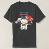 Japans Lucky Cat Sakura Torii T-shirt (Design voorkant)