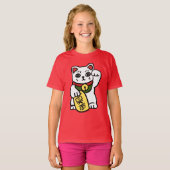 Japans Lucky Cat T-shirt (Voorkant volledig)