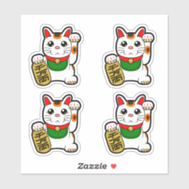 Japans Lucky Cats- Maneki Neko Vinyl Sticker