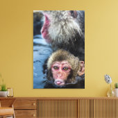Japans Macaque Baby Canvas Afdruk (Insitu (Woonkamer))