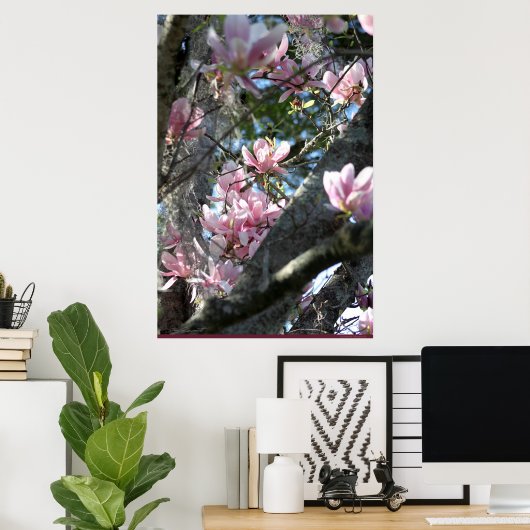 Japans Magnolia Poster -24x36 - andere grootte ook (Thuiskantoor)