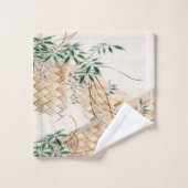  Japans mandje bloemen Traditionele kunst Bad Handdoek (Wasdoekje)