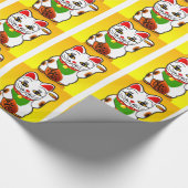 Japans Maneki Neko Cat Wrapping Paper Cadeaupapier (Hoek)