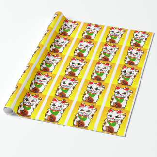 Japans Maneki Neko Cat Wrapping Paper Cadeaupapier
