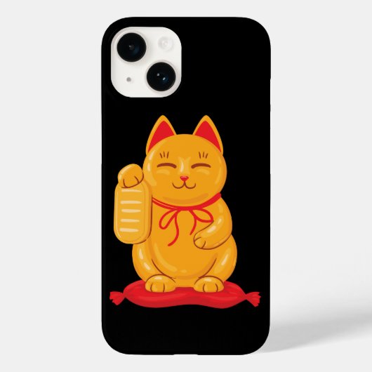Japans Maneki Neko Gold Cat, symbool voor rijkdom Case-Mate iPhone Case (Achterkant)