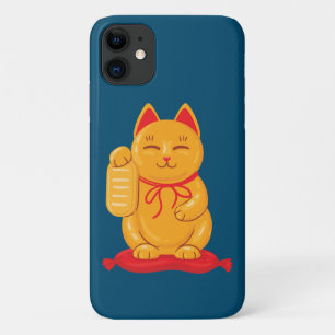 Japans Maneki Neko Gold Cat, symbool voor rijkdom Case-Mate iPhone Case
