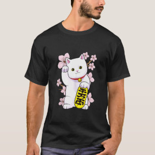 Japans Maneki Neko Lucky Cat Good Luck Feng Shui T-shirt
