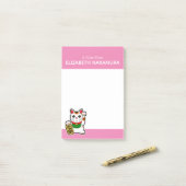 Japans "Maneki Neko" Lucky Cat Post-it® Notes (Op bureau)