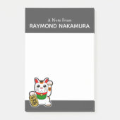 Japans "Maneki Neko" Lucky Cat Post-it® Notes (Voorkant)