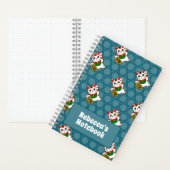Japans Maneki Neko Lucky Kat Patroon Notitieboek (Binnen)