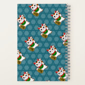 Japans Maneki Neko Lucky Kat Patroon Notitieboek (Achterkant)