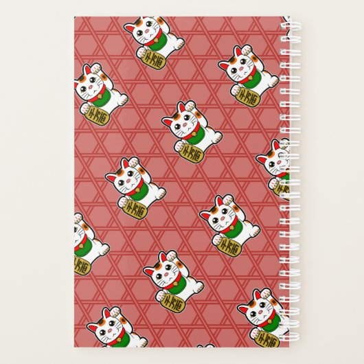 Japans Maneki Neko Patroon Planner (Achterkant)