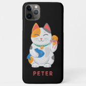 Japans Maneki Neko White Cat, gelukssymbool Case-Mate iPhone Case (Achterkant)