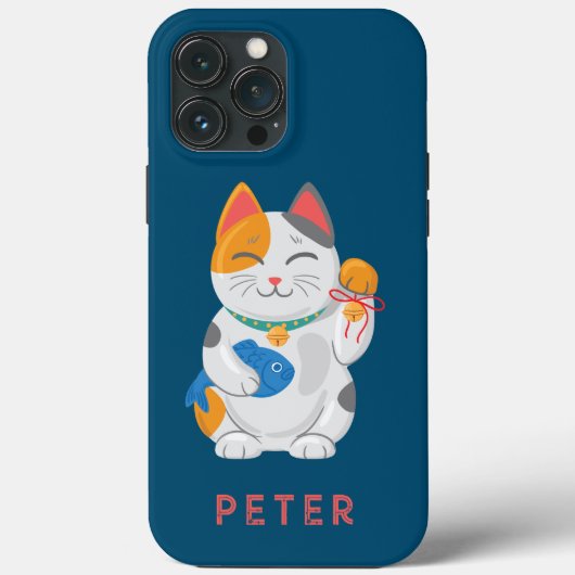 Japans Maneki Neko White Cat, gelukssymbool Case-Mate iPhone Case (Achterkant)