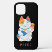 Japans Maneki Neko White Cat, gelukssymbool Case-Mate iPhone Case (Achterkant)