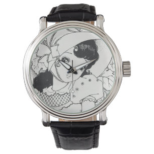  japans manga kawaii meisje inkt tattoo horloge