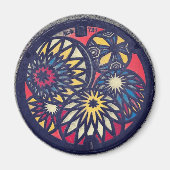 Japans Manhole Hoesje Arts—Matsumoto stad Magneet (Voorkant)