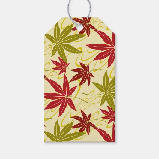 JAPANS MAPLE LEAF (CREME) CADEAULABEL (Voorkant)