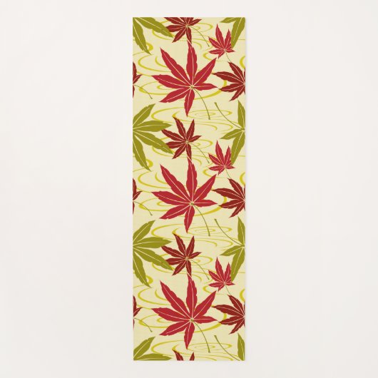 JAPANS MAPLE LEAF (CREME) YOGAMAT (Voorkant)