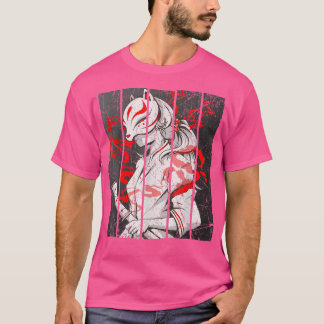 Japans masker esthetisch Kitsune Inari Anime Oni T-shirt