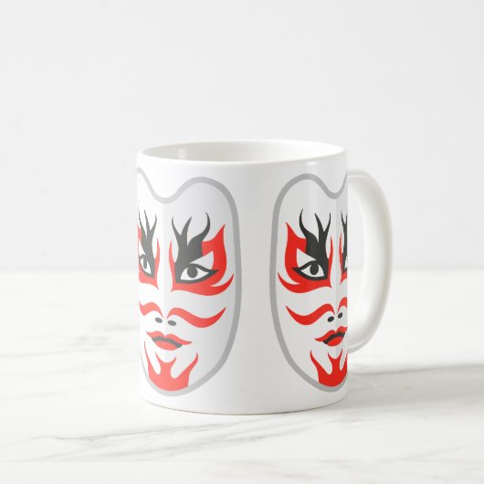 Japans masker koffiemok (Voorkant rechts)