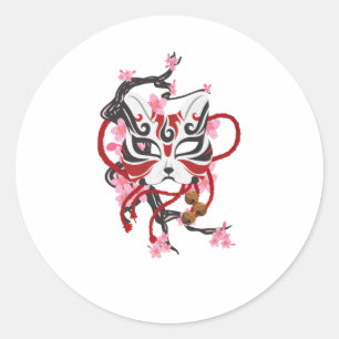  Japans Masker Ronde Sticker