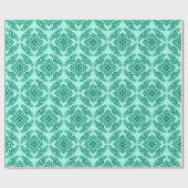 Japans Medallion Pattern, Aqua en Turquoise Cadeaupapier (Vlak)