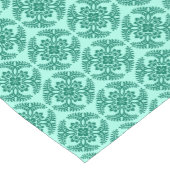 Japans Medallion Pattern, Aqua en Turquoise Sh Korte Tafelloper (Hoek)