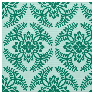 Japans Medallion Pattern, Aqua en Turquoise Stof