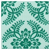 Japans Medallion Pattern, Aqua en Turquoise Stof (Close Up)