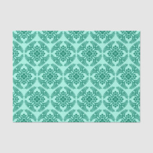 Japans Medallion Pattern, Aqua en Turquoise Tissuepapier