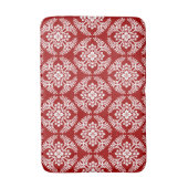 Japans Medallion Pattern, Deep Red en White Badmat (Voorkant Verticaal)