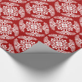 Japans Medallion Pattern, Deep Red en White Cadeaupapier (Hoek)