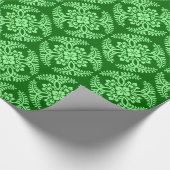 Japans Medallion Pattern, Donkere Jade Green Cadeaupapier (Hoek)