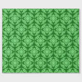 Japans Medallion Pattern, Donkere Jade Green Cadeaupapier (Vlak)