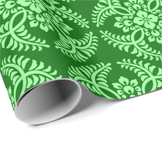 Japans Medallion Pattern, Donkere Jade Green Cadeaupapier (Rol Hoek)
