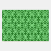 Japans Medallion Pattern, goud, grijs, groen Inpakpapier Vel (Voorkant 3)