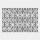 Japans Medallion Pattern, goud, grijs, groen Inpakpapier Vel (Voorkant 2)