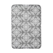 Japans Medallion Pattern, grijs / grijs & wit Badmat (Voorkant Verticaal)