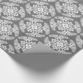 Japans Medallion Pattern, grijs / grijs & wit Cadeaupapier (Hoek)