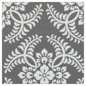 Japans Medallion Pattern, grijs / grijs & wit Stof (Close Up)