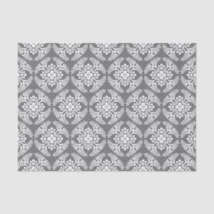 Japans Medallion Pattern, grijs / grijs & wit Tissuepapier