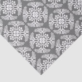 Japans Medallion Pattern, grijs / grijs & wit Tissuepapier (Detail)