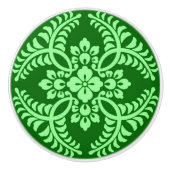 Japans Medallion Pattern, Jade Green Keramische Knop (Voorkant)