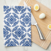 Japans Medallion Pattern, kobalt Blue en White Theedoek (Quarter Fold)