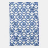 Japans Medallion Pattern, kobalt Blue en White Theedoek (Verticaal)