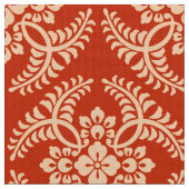 Japans Medallion Pattern, Mandarijns Sinaasappel Stof (Close Up)