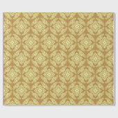 Japans Medallion Pattern, Mustard Yellow Cadeaupapier (Vlak)