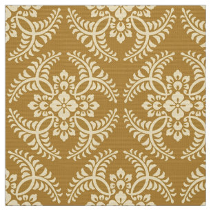 Japans Medallion Pattern, Mustard Yellow Stof