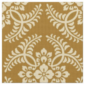 Japans Medallion Pattern, Mustard Yellow Stof (Close Up)